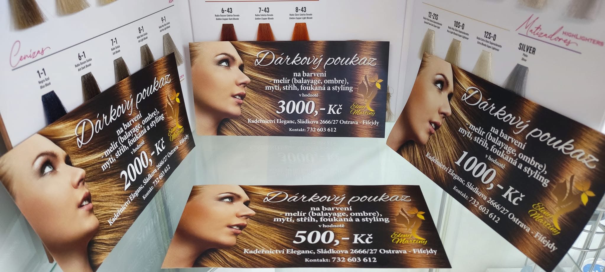 Dárkové poukazy Kadeřnictví Eleganc